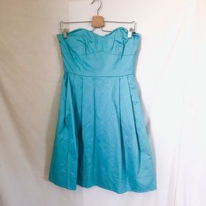 calvin klein // blue strapless corset style dress